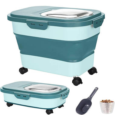 Rolling dog outlet food container